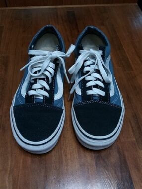 Vans Men's Low-Top Sneakers in Blue, Black, and White